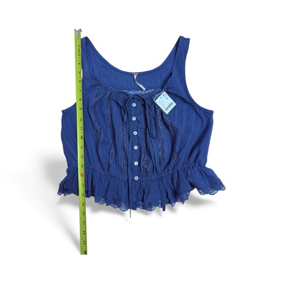 Free People Women's Alana Lace-Trim Cotton Sleeveless Top, Size XSMALL - Picture 9 of 13